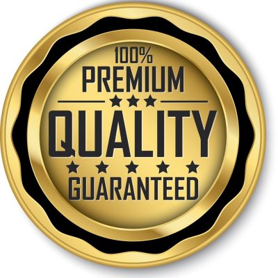 100% premium quality guaranteed gold label, vector illustration
